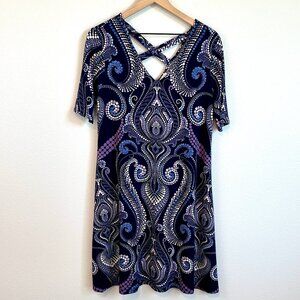 Chico's Paisley V-neck Dress Size L